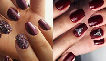 Great ideas for manicure in burgundy colors!