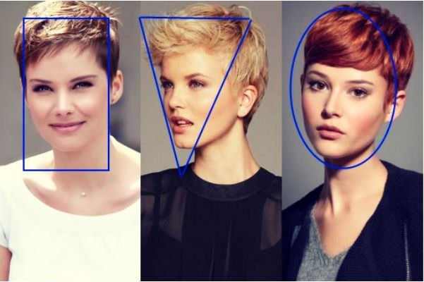 We select the right haircut according to the shape of the face