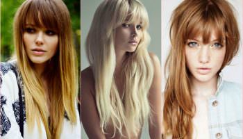 Fashionable haircuts for long hair with bangs and styling bangs (53 photos)