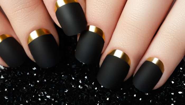 Luxurious black manicure: ideas, new items (51 photos)