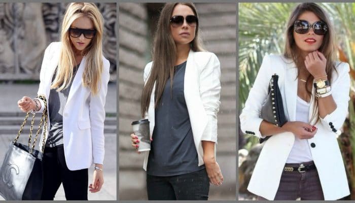 Que porter avec une veste blanche? (55 photos)