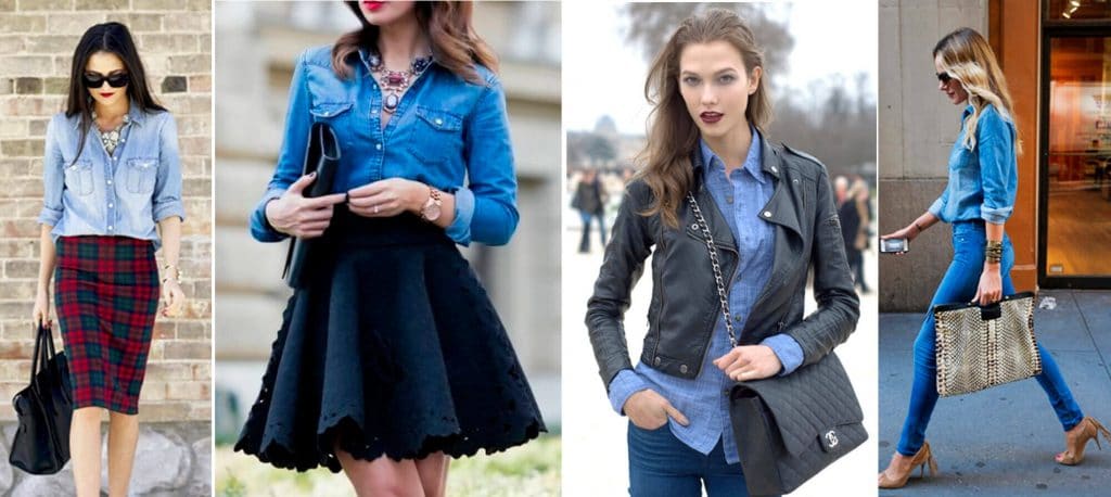 How to wear denim shirts (50 photos)