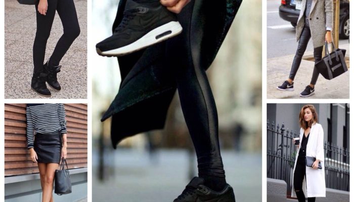 What to wear with black sneakers? (55 photos)