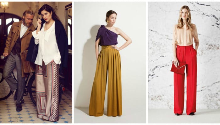 What to wear wide pants with? (50 photos)