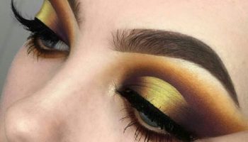 Golden make-up to shine your eyes (51 photos)