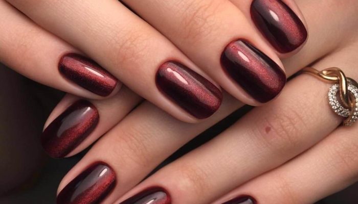 Wine manicure (48 photos)