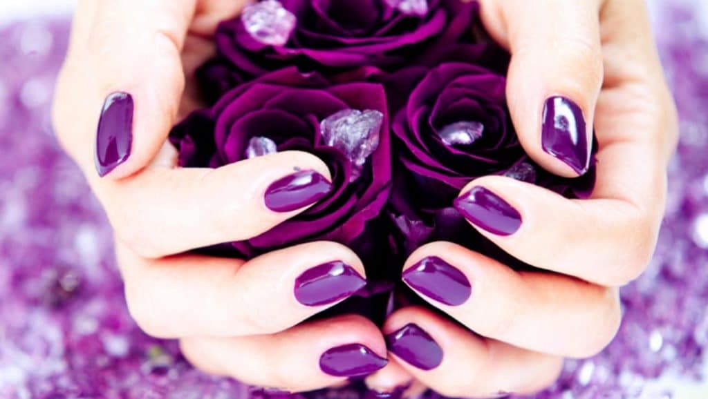 Magic plum manicure (53 photos)