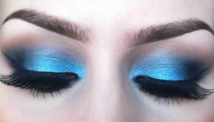 Blue makeup para sa iyong mga mata (50 mga larawan)