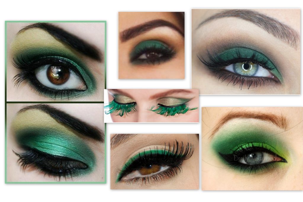 The brightness of green makeup (51 photos)