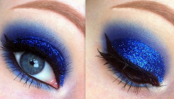 Blue make-up: stylish and bright (50 photos)