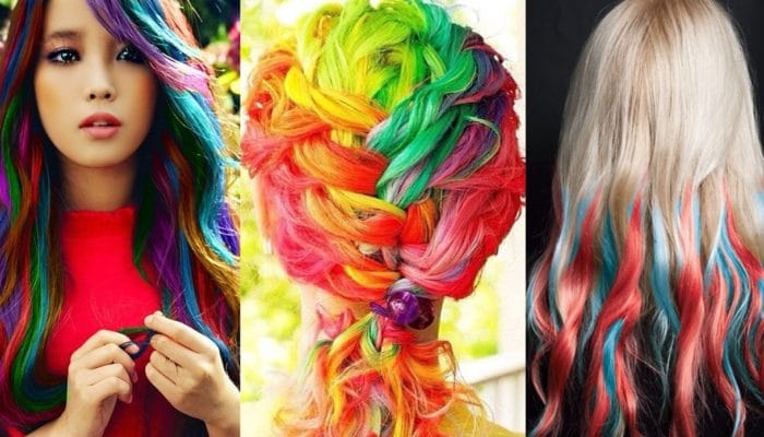 Hair coloring with pastel crayons (40 photos)