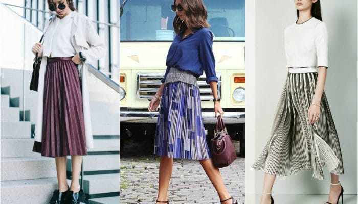 Ano ang isusuot ng isang pleated skirt (51 mga larawan)