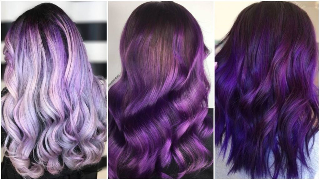 Fashionable purple, lilac and purple hair colors (58 photos)