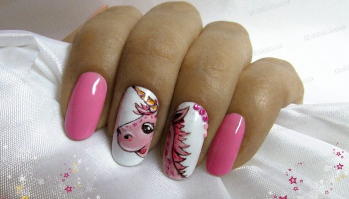 Unicorn manicure (51 photos)