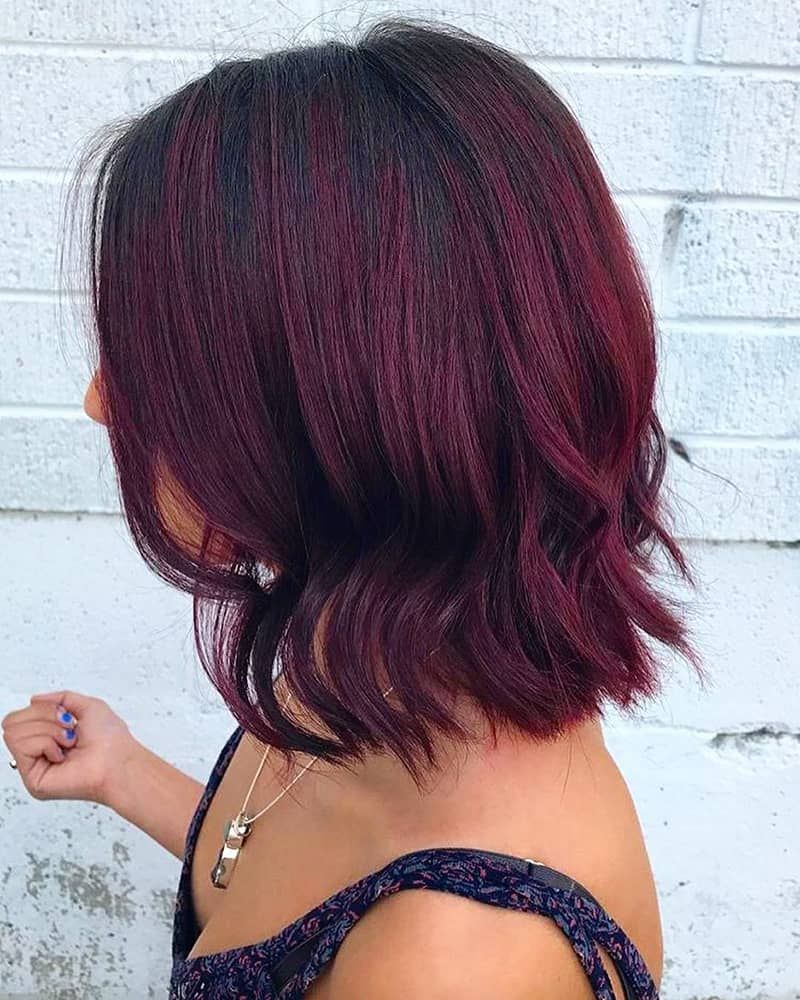 Burgundy hair color and its shades (49 photos)