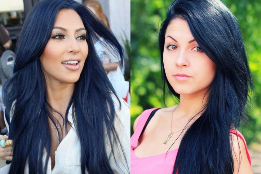 Blue-black hair color (50 photos)